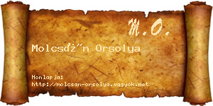 Molcsán Orsolya névjegykártya