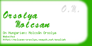 orsolya molcsan business card